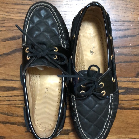 Black Quilted Sperry Top-Sider with Detail 7 1/2 - Picture 11 of 11